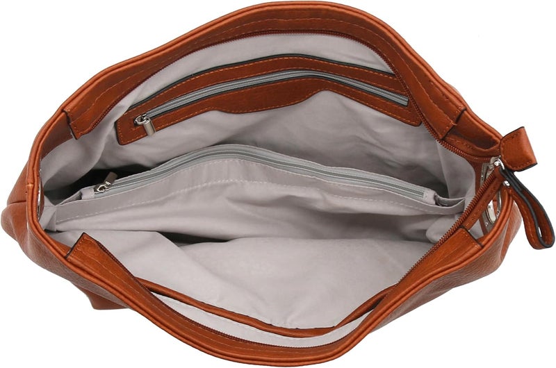 Alyssa Hobo Shoulder Bag with Big Snap Hook Hardware - Image 5